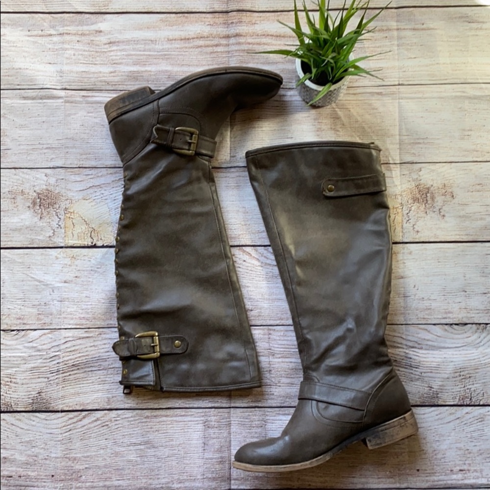 Madden Girl Cactuss Zippered Riding Boots